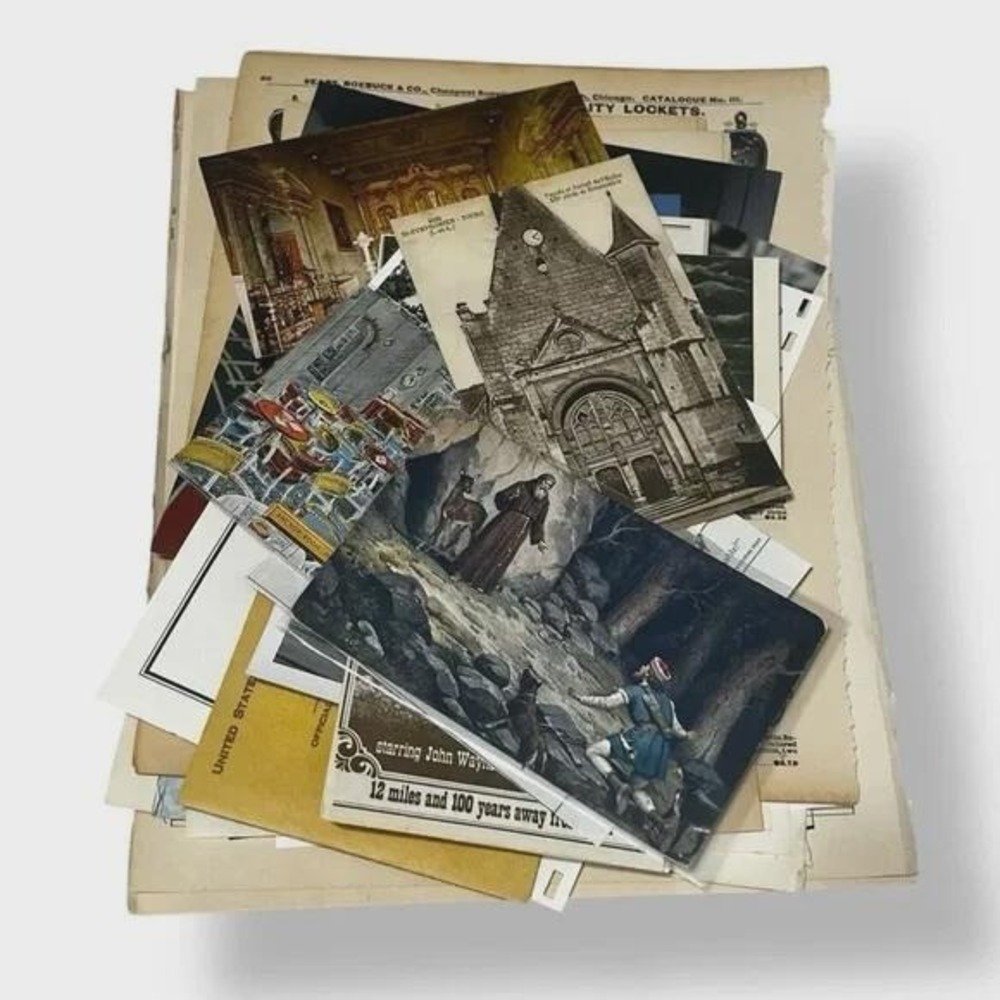 50+ piece Ephemera Lot 2 Collage Crafting Junk Journals Scrapbooking